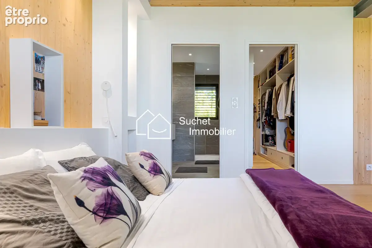 Annecy-le-Vieux, proximité Albigny   Maison d'architecte bioclimatique avec ascenseur & rooftop - photo 14