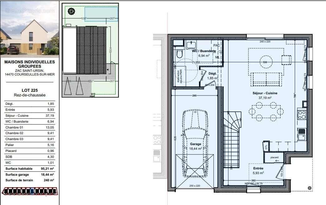 COURSEULLES SUR MER maison 3 chambres jardin et garage - photo 3