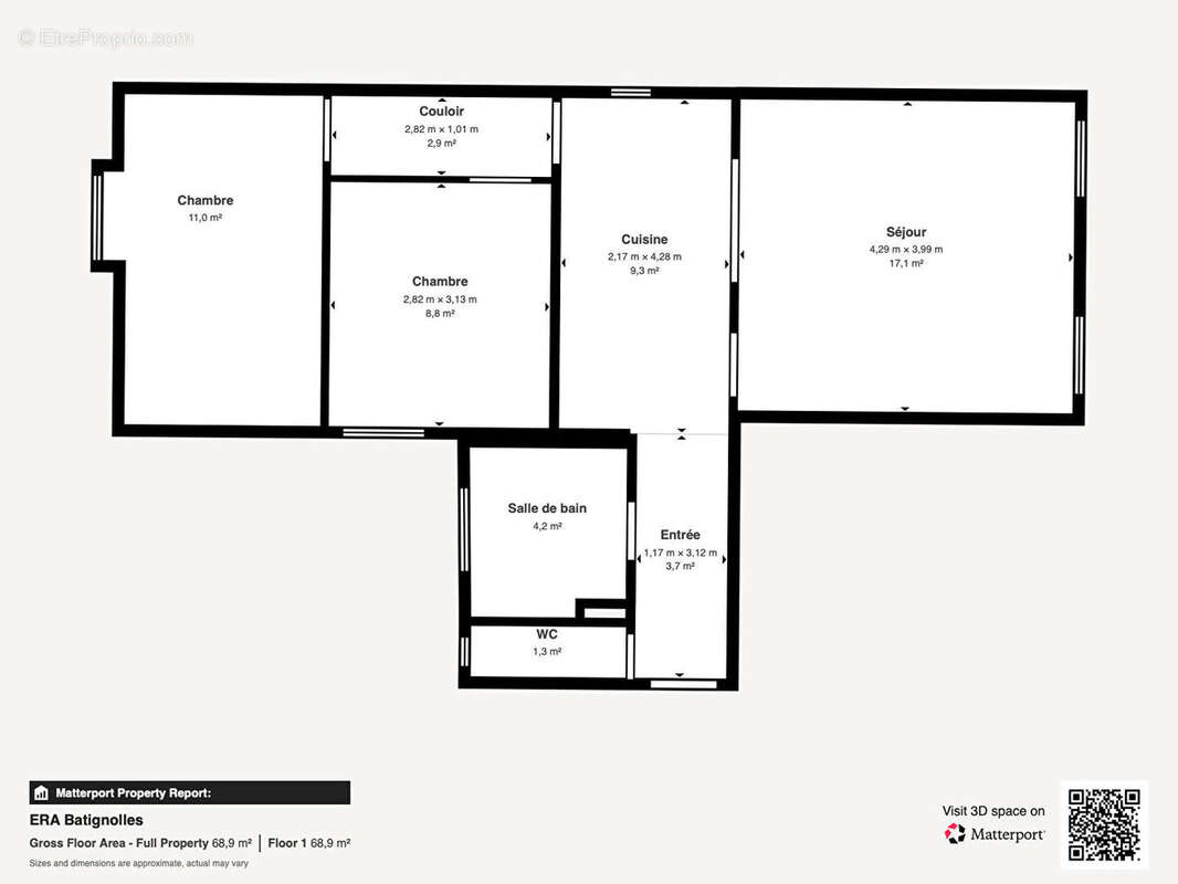 Appartement 58m² à paris 17e arrondissement - photo 14