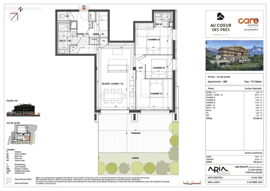 Appartement à COMBLOUX