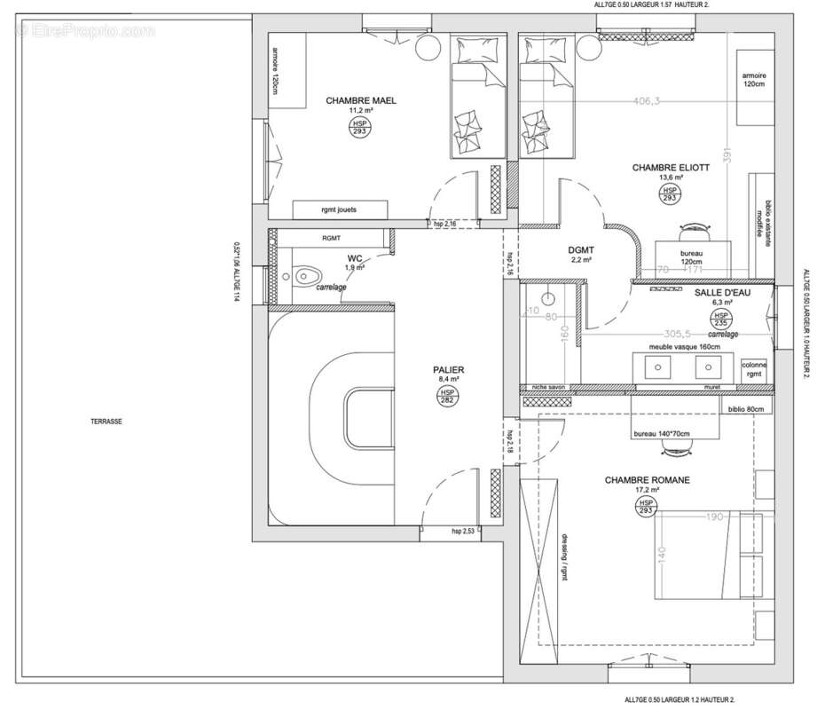 Maison individuelle de 265m2, avec terrasses et jardin, située rue Trouillet Derel - photo 38