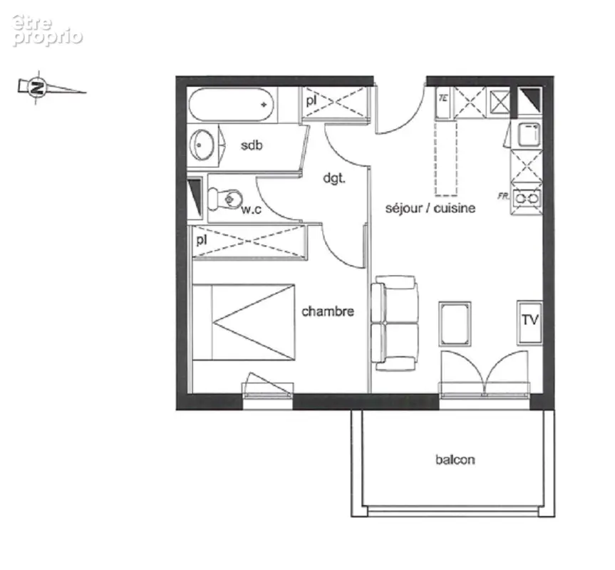 EXCLUSIVITE - Appartement Saint Andre De Cubzac  2 pièce(s) - photo 2