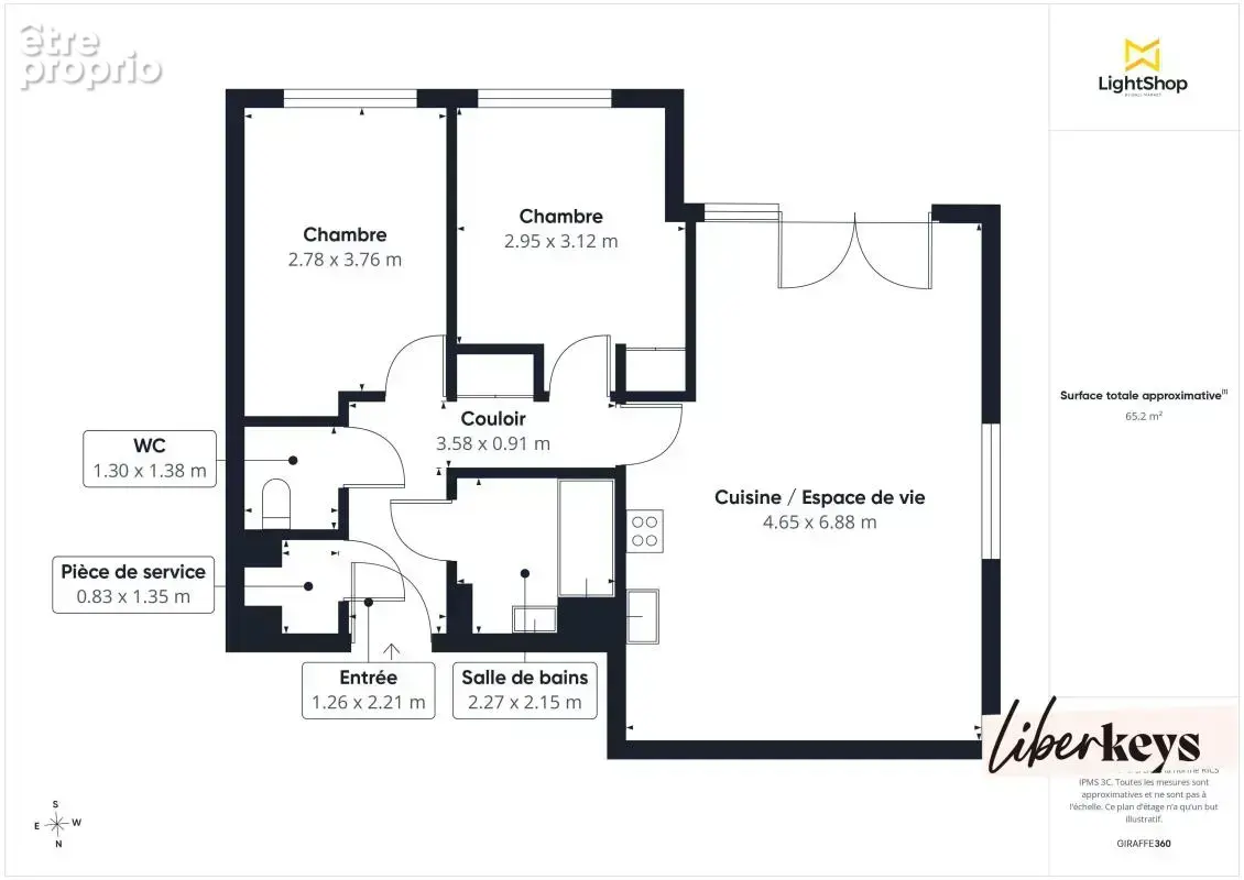 Appartement T3 65m2 - Villenave d'Onon - 64m2 de Jardin - photo 9