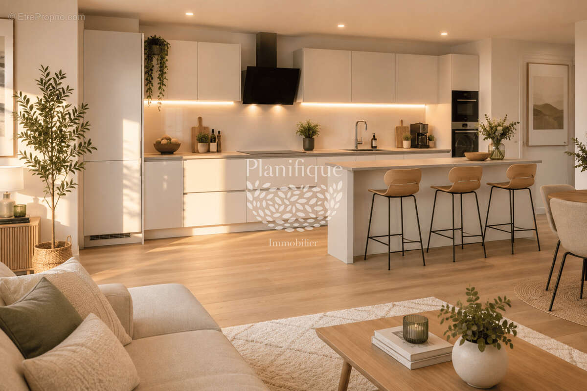 Grand T4 lumineux avec balcon & 2 parkings   Thonon-les-Bains, vue lac - photo 3