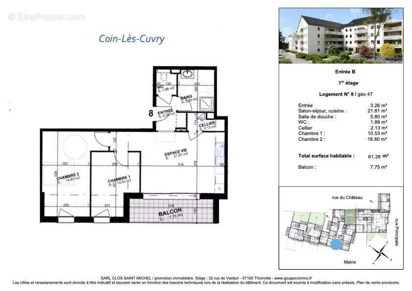 Appartement à COIN-LES-CUVRY