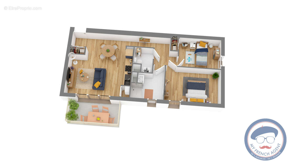 À Sorigny, Bel Appartement 3 Pièces bien exposé - photo 2