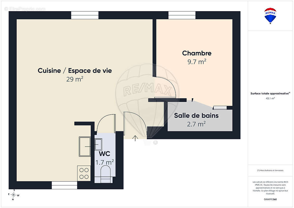 Appartement 1 chambre(s) à vendre - photo 6