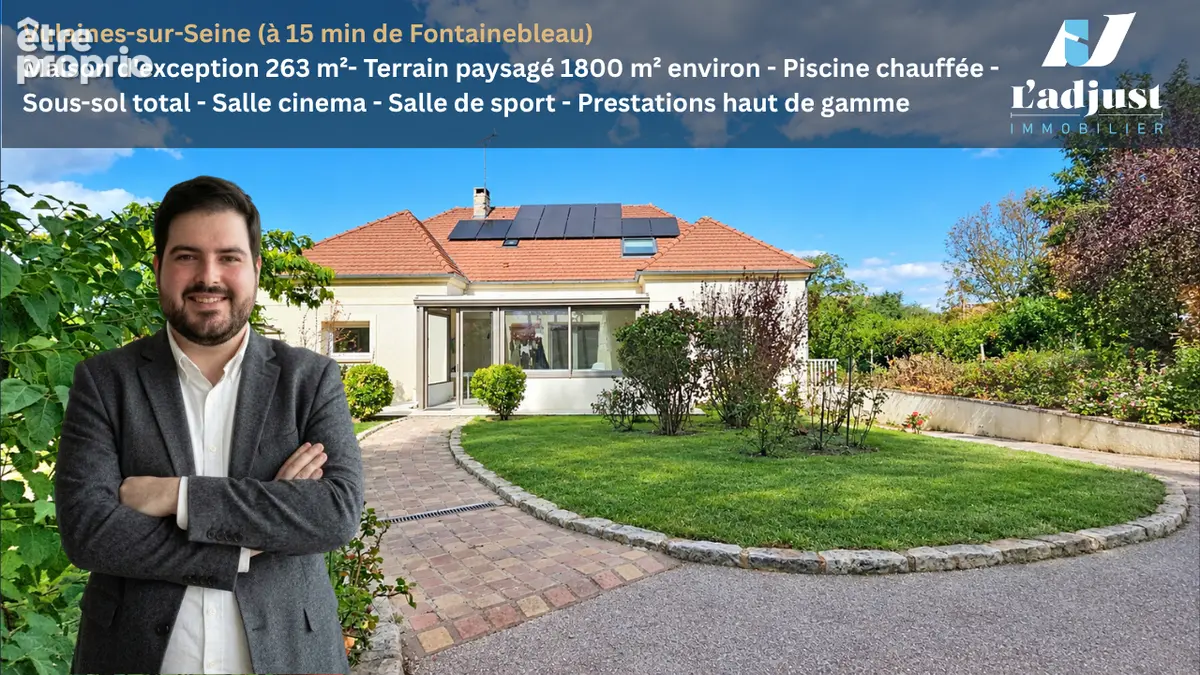 11mn de FONTAINEBLEAU. Maison 6 chambres. Piscine chauffée. Prestations haut de gamme. Sous-sol total aménagé. - photo 1