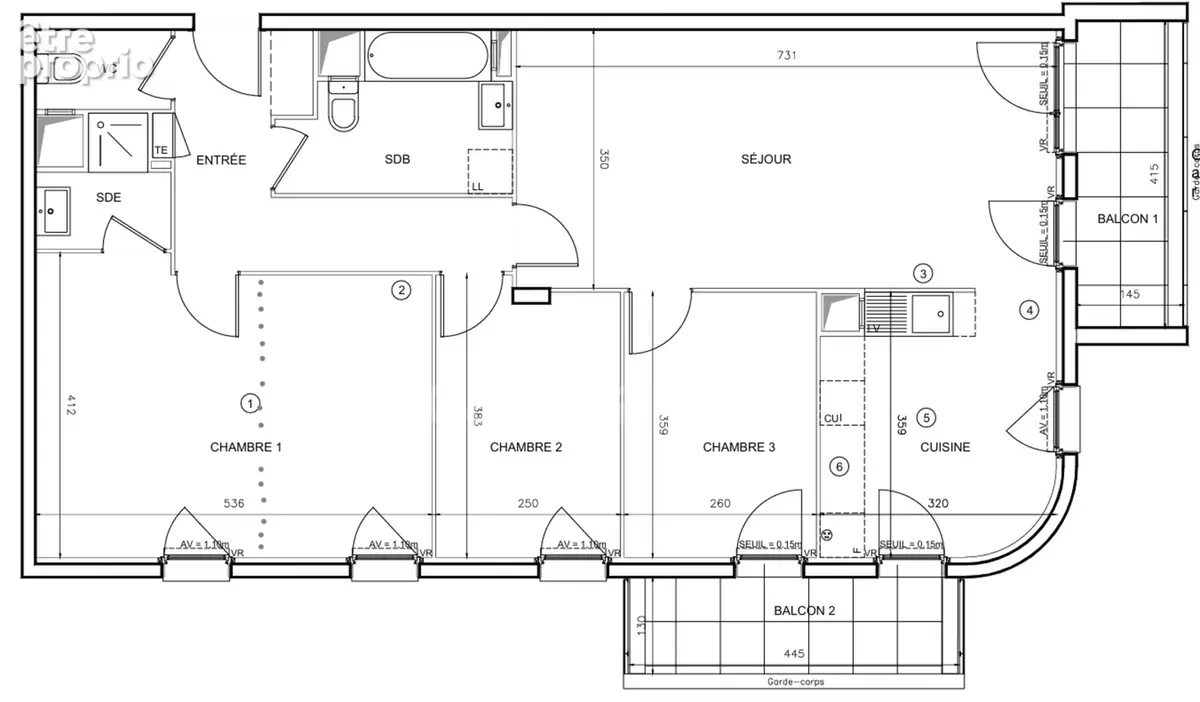 Sublime Apt 95m2 + BALCONS - PARKING - Cœur de Ville - BEZONS (95) - photo 18