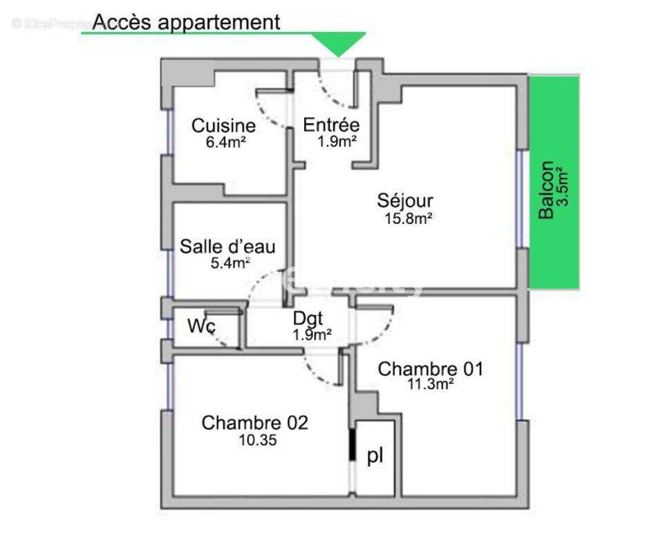 Appartement à VERRIERES-LE-BUISSON