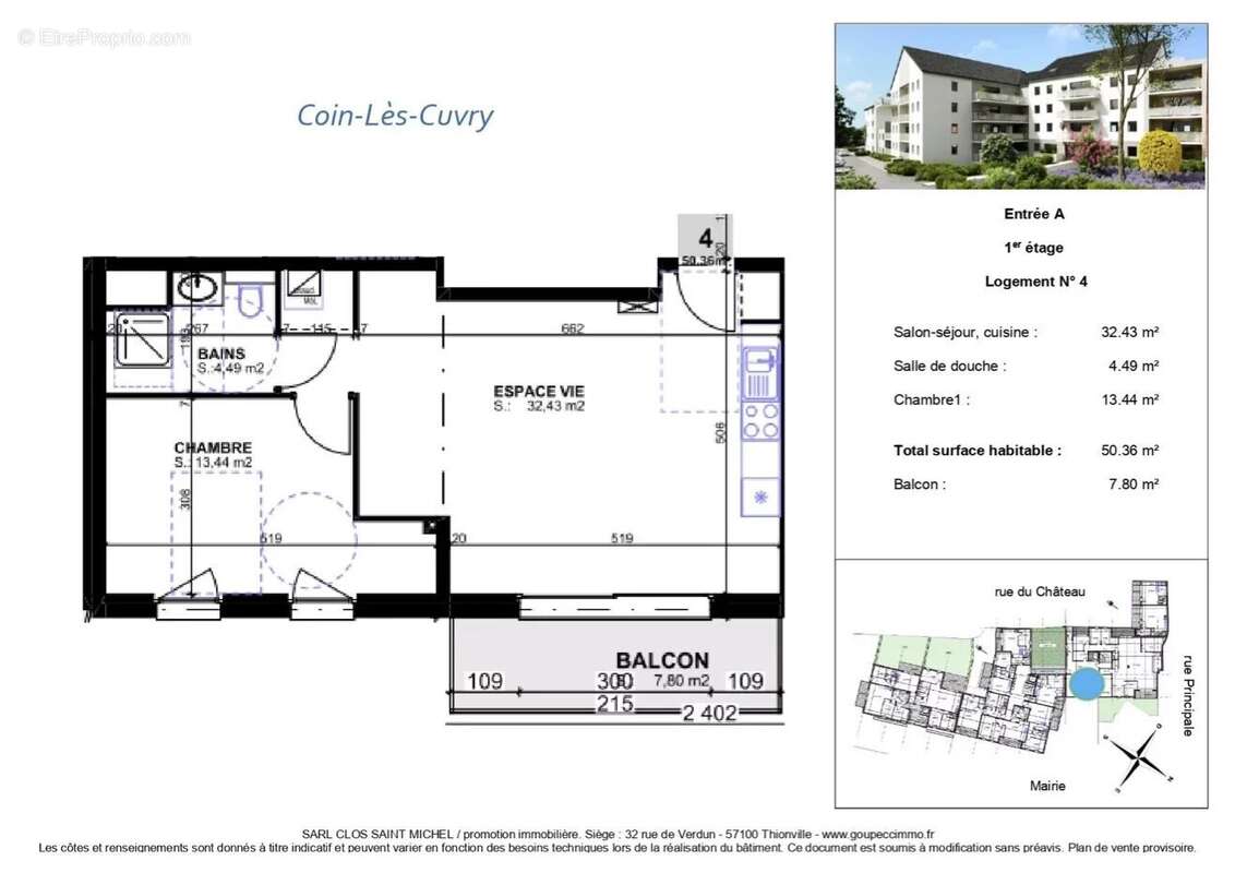 Appartement à COIN-LES-CUVRY