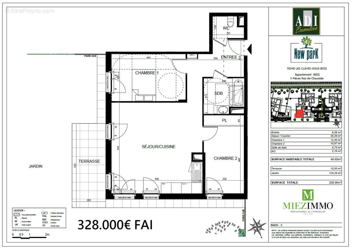 Appartement à LES CLAYES-SOUS-BOIS