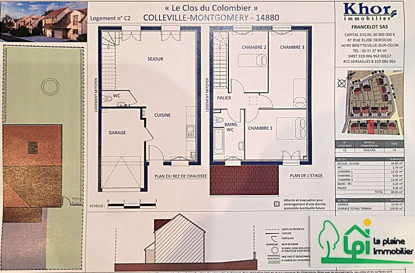 Maison de  4/5 pièces offrant 80m² habitables , 3 chambres sur un terrain de 228m² - photo 2
