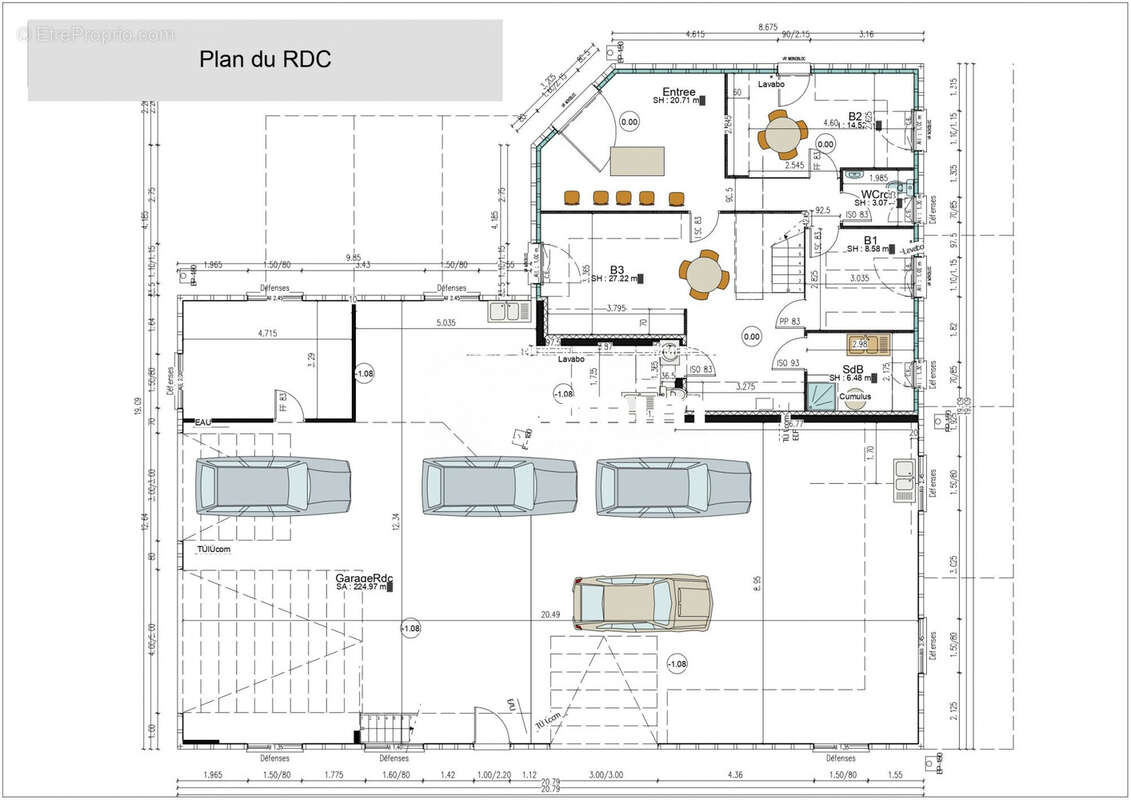 Plan rdc - Commerce à RIOM