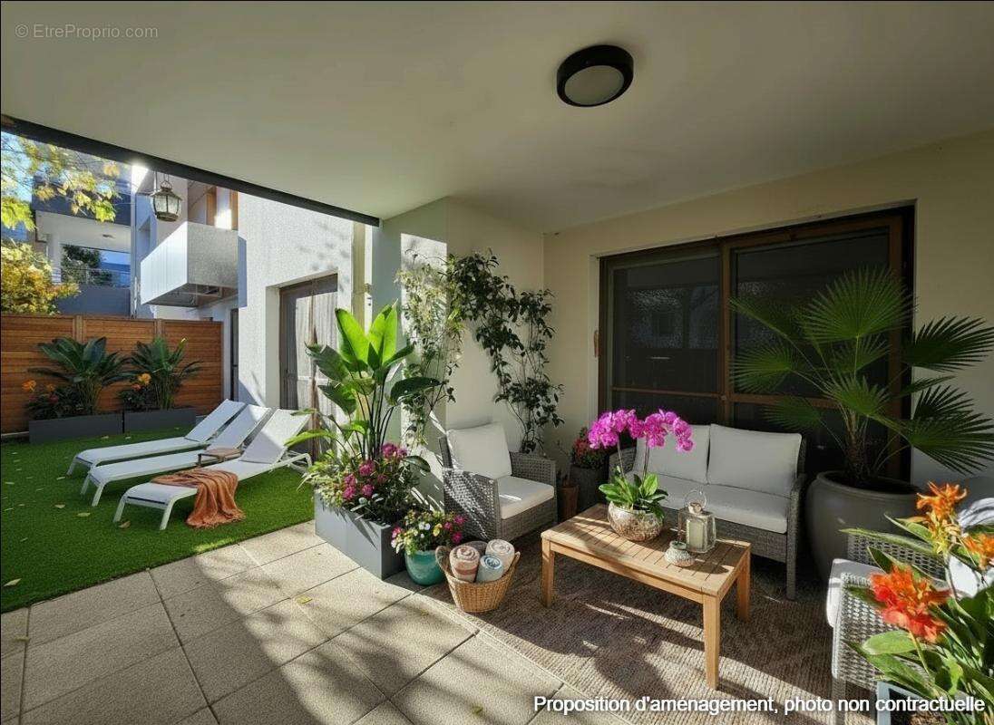 En RDC d'une résidence prisée, BEL APPARTEMENT T3 DE 67 M²  avec jardin, place de parking, terrasse et possibilité de garage en  - photo 8