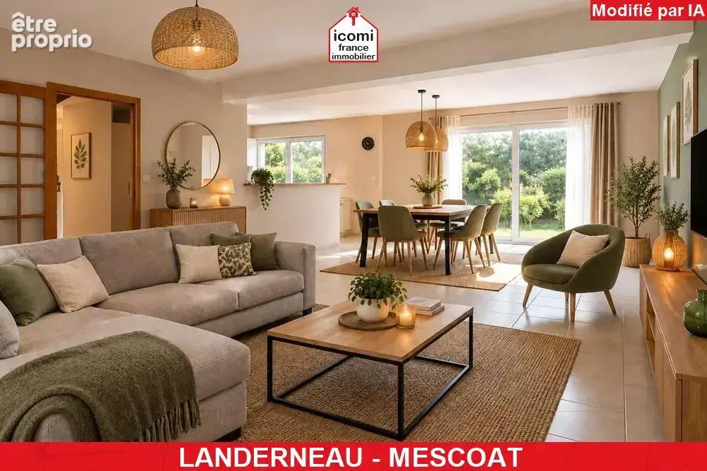 Finistere - landerneau (29800) - a vendre - maison individuelle de 134 m²- 5 chambres - jardin clos de 1100m² - sous sol complet - photo 2