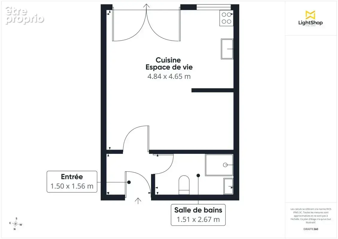 Coup de coeur - Studio de 29 m2 - Lumineux avec une vue dégagée - Rue Saint-Maur - Paris - photo 16
