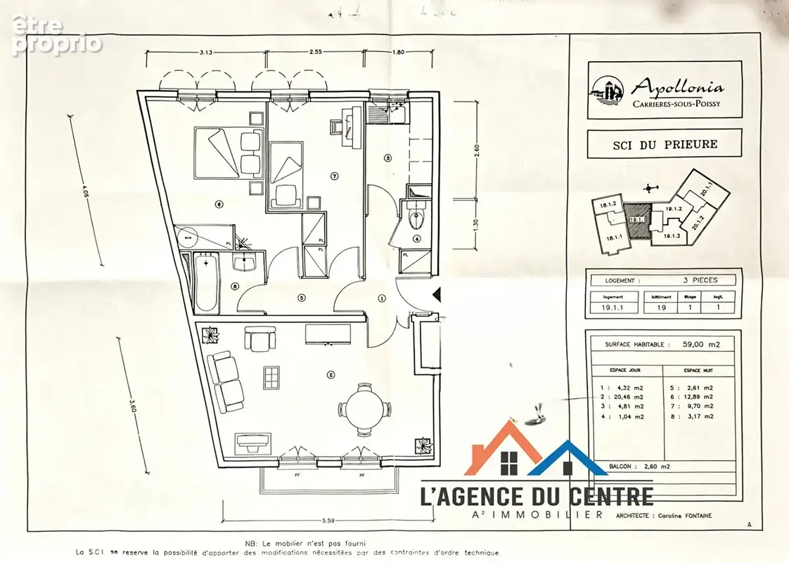 Appartement 3 Pièces avec balcon et parking - photo 10