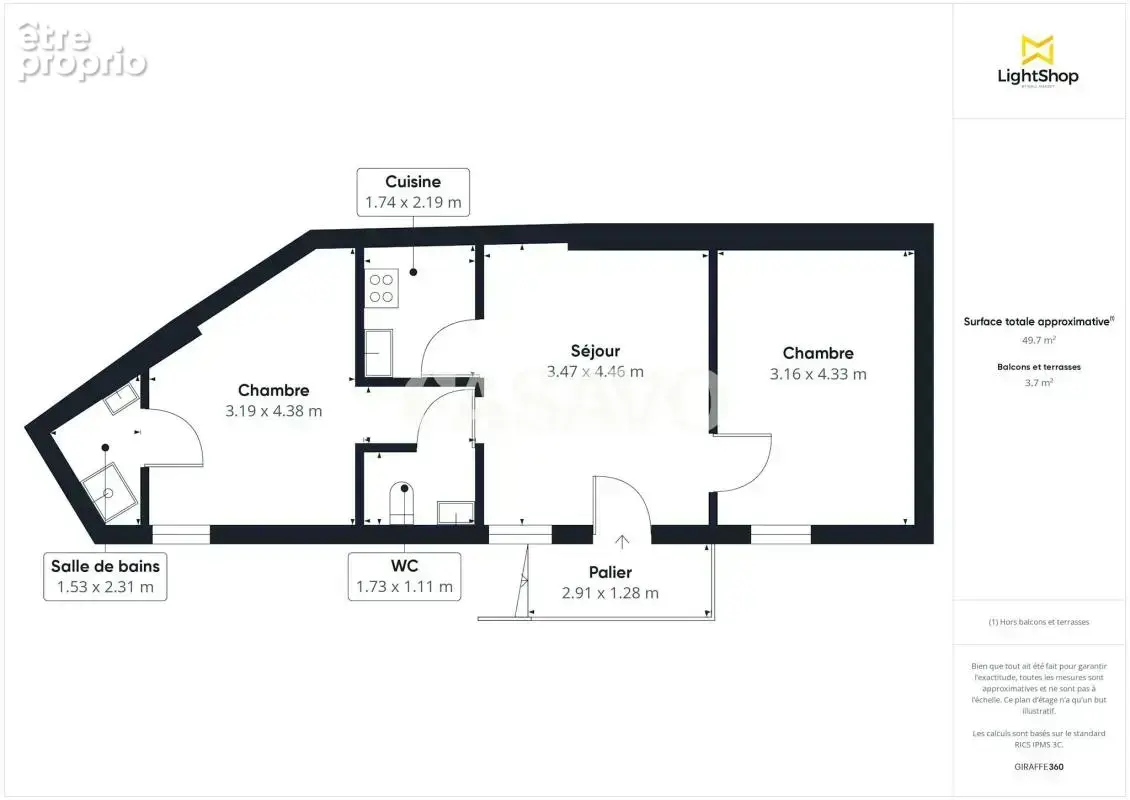Vente Appartement 3 pièces de 50m² - 93200 Saint-Denis - photo 6