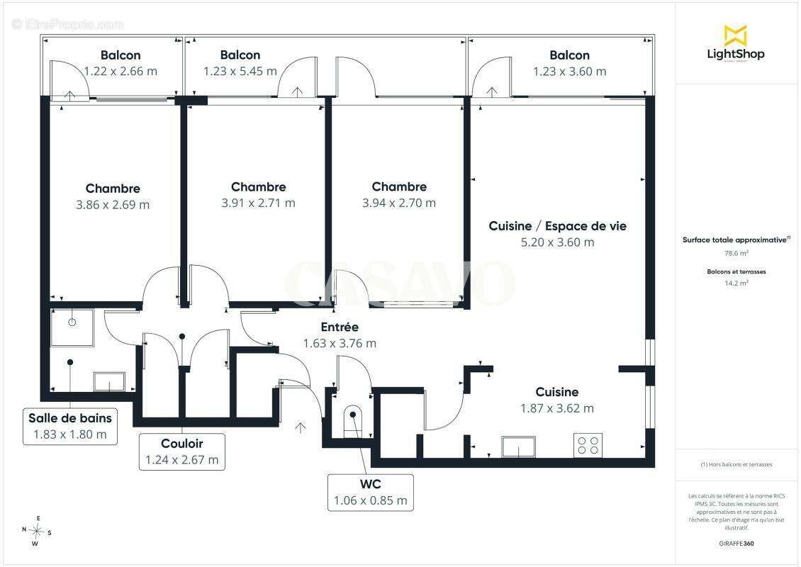 Vente Appartement 4 pièces de 77m² - 69100 Villeurbanne - photo 4