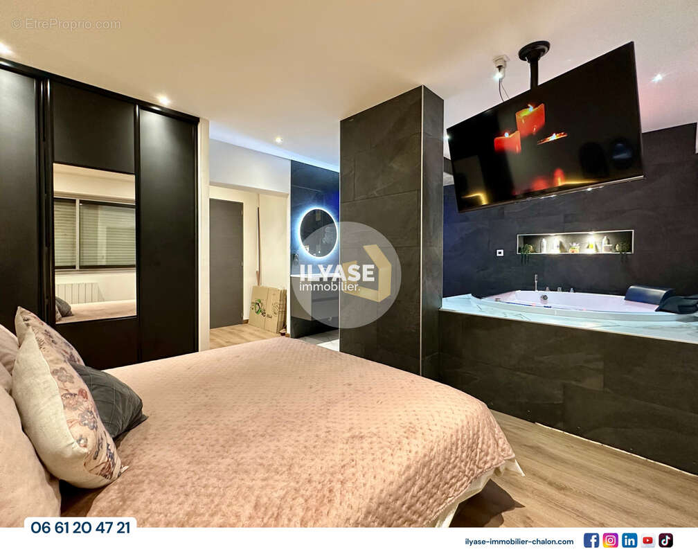 Appartement T4 avec vue unique  Centre-ville Chalon-sur-Saône  Spa  Balcon - photo 16