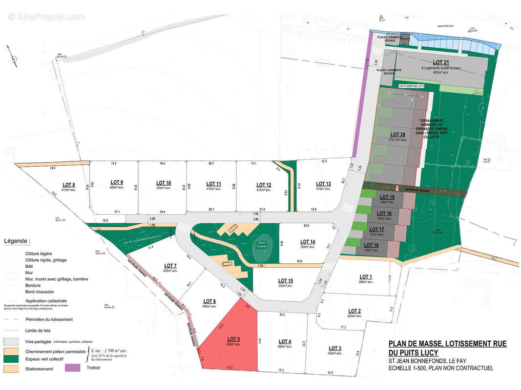 Terrain à SAINT-JEAN-BONNEFONDS