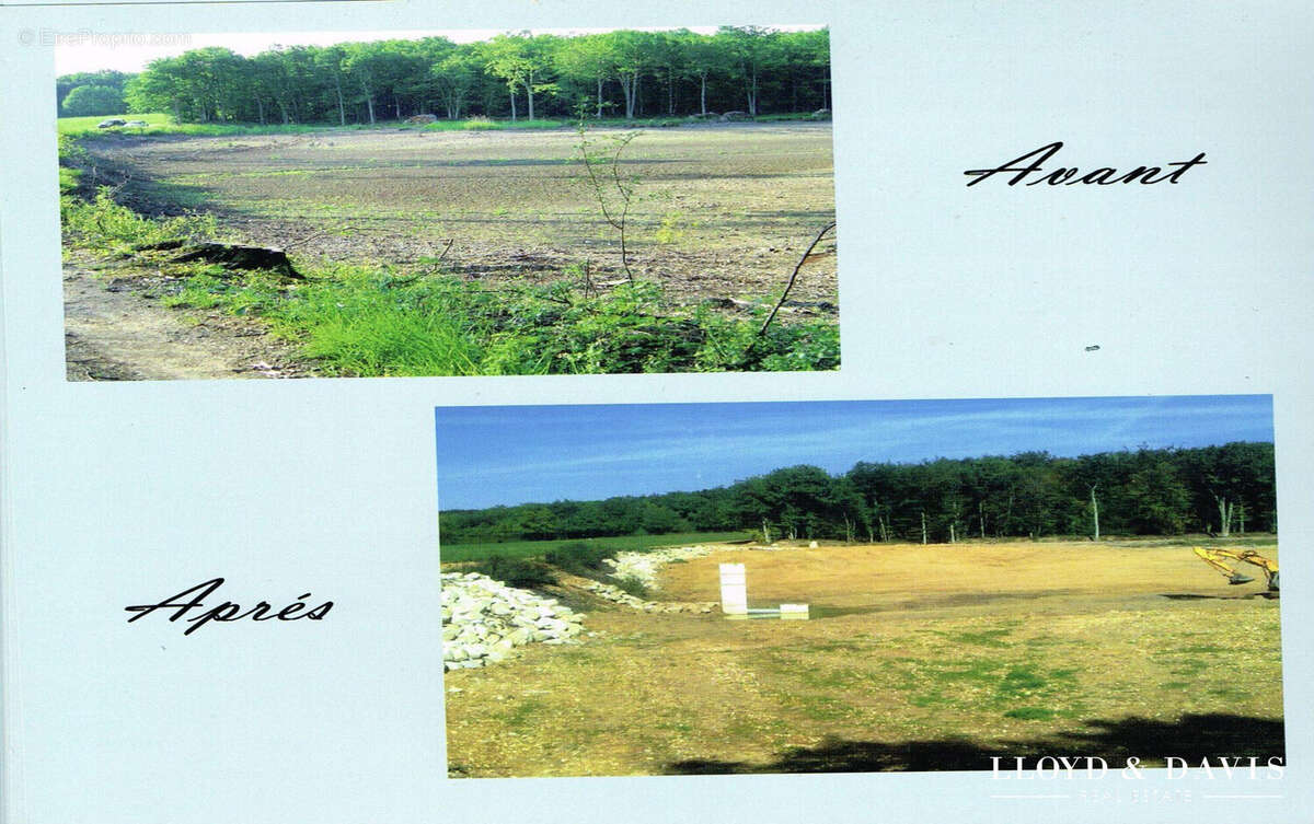 Étang avant et après les travaux de rénovation - Terrain à SAINT-HILAIRE-LES-ANDRESIS
