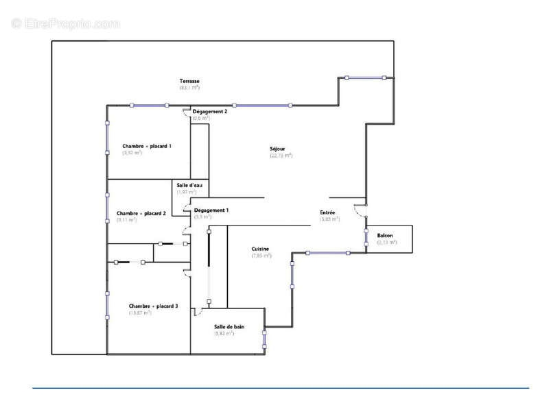 Appartement à vendre 4 pièces vue mer JUAN LES PINS (06) - photo 14