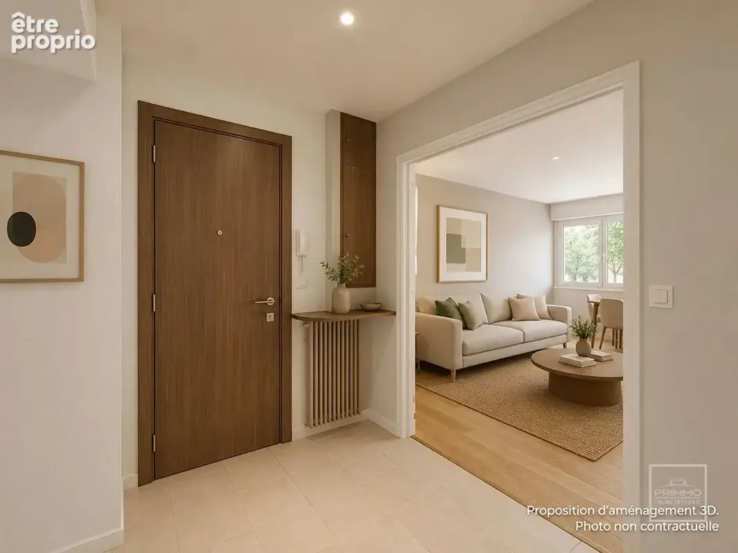 Lyon 7, Debourg, T3, Traversant Est/Ouest, 72m², Garage & cave - photo 5