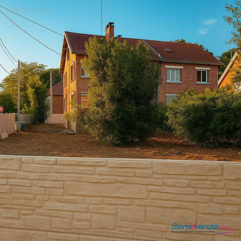 Vue façade arriére - Maison à VALENCIENNES
