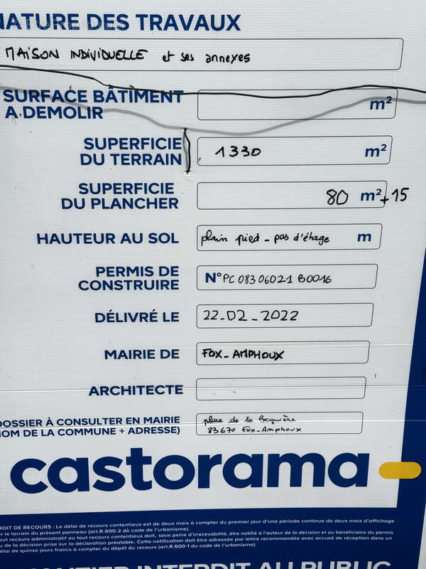 Terrain à FOX-AMPHOUX