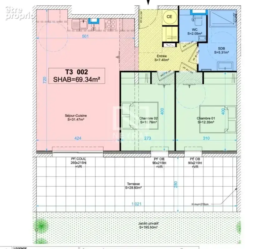 Saint-raphaël – boulouris - appartement 3pc avec grand jardin privatif - photo 2