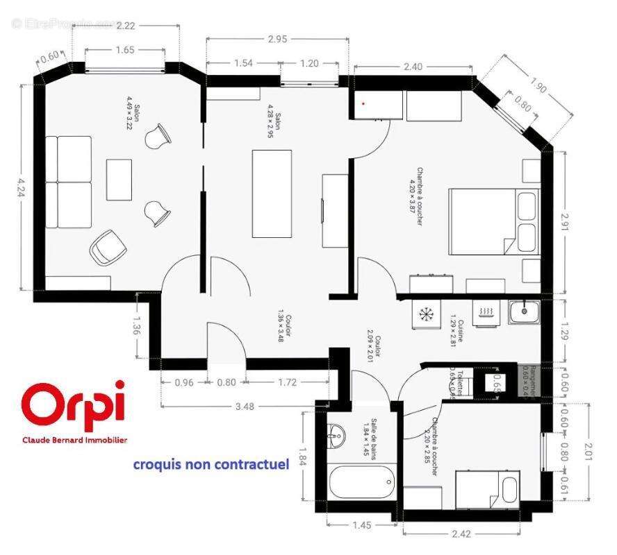 Appartement à PARIS-13E