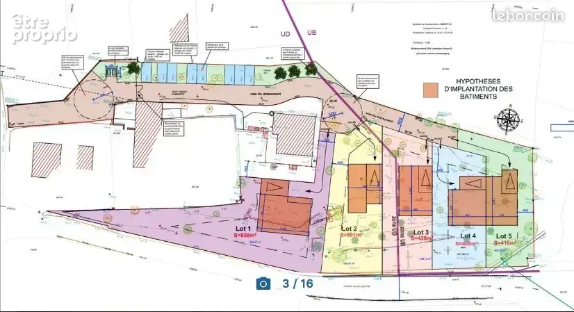 Terrain constructible 845m² viabilisé en vente à Rognes (13840) - photo 2
