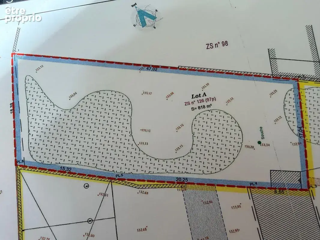 Terrain à bâtir de 818m² viabilisé À Vendre - photo 2