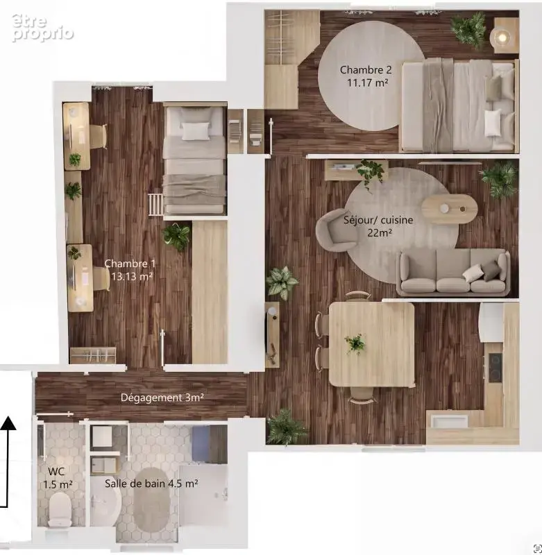 Appartement T3, 54 m², Le Perreux-sur-Marne Parc du Perreux - photo 3