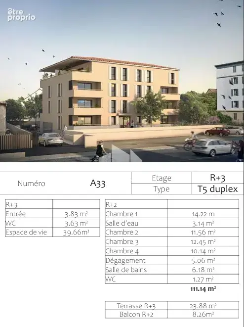 L'arbresle vente appartement t5  balcon terrasse parking - photo 4