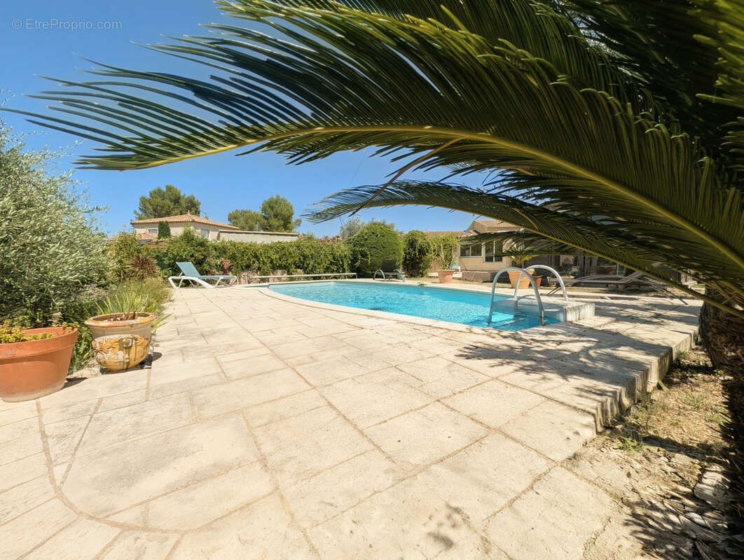 Villetelle   Élégante villa de plain-pied rénovée avec piscine et magnifique terrain arboré de plus de 1 000 m - photo 7