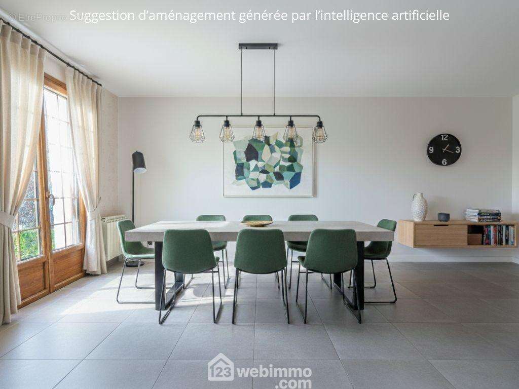 Suggestion d&#039;aménagement moderne de la salle à manger - Maison à SABLE-SUR-SARTHE