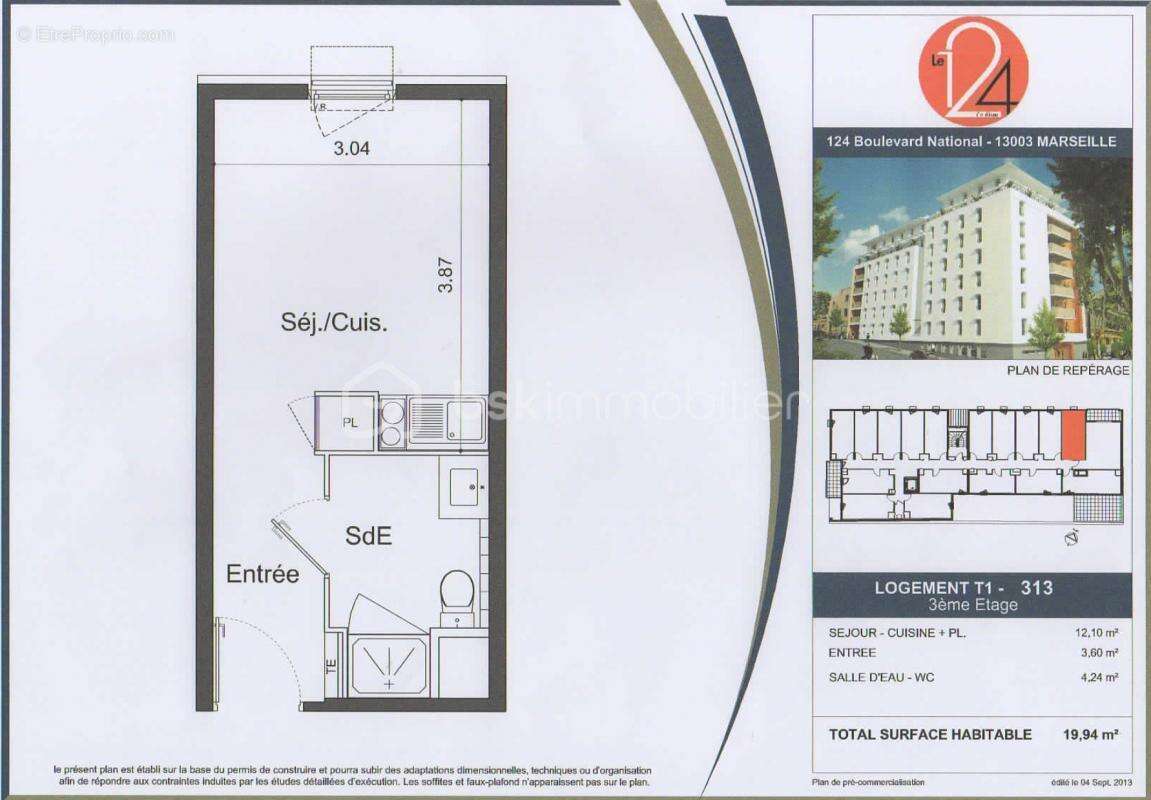 Appartement à MARSEILLE-3E