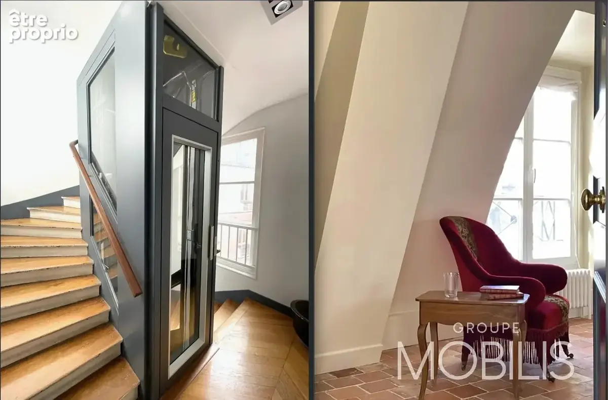 75002 montorgueil - appartement 76,74m2 au sol (65,01m2 carrez) dernier étage - ascenseur - 2 balcons - calme absolu - 1 chambre - photo 14
