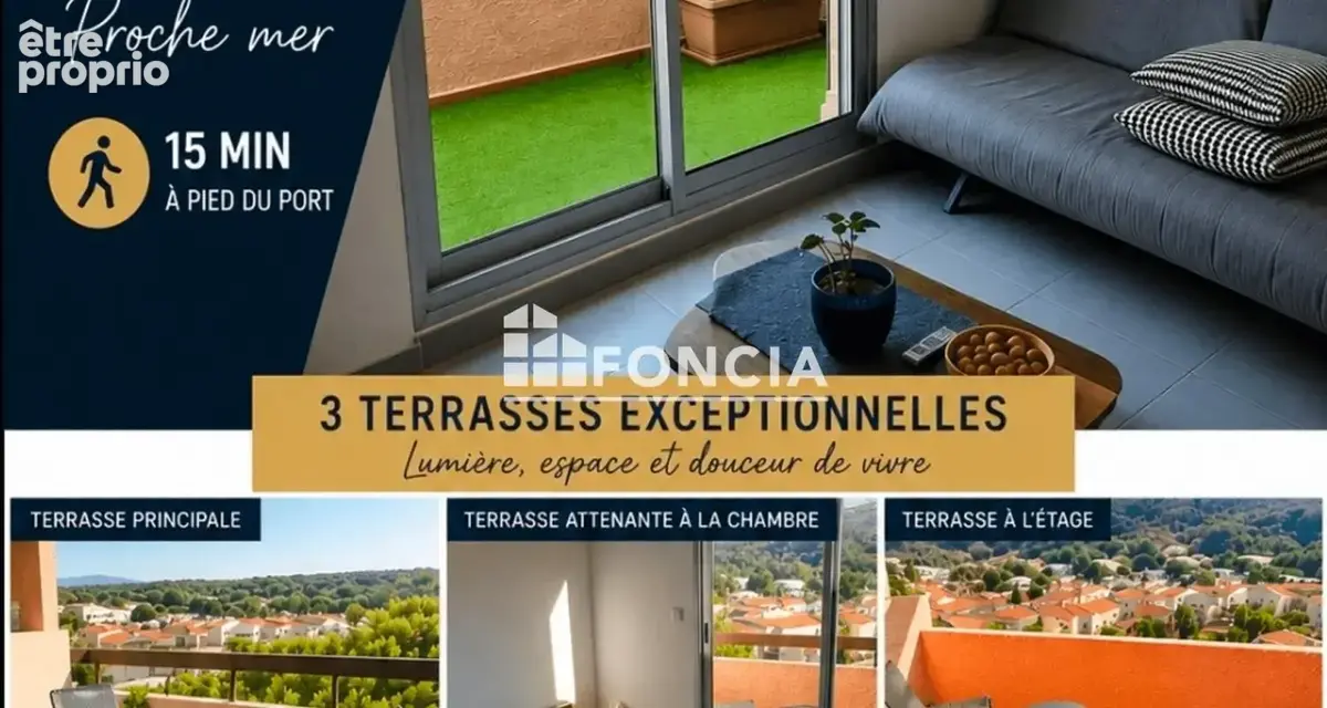 T3 en duplex, dernier étage, moderne avec 3 terrasses ! - photo 9