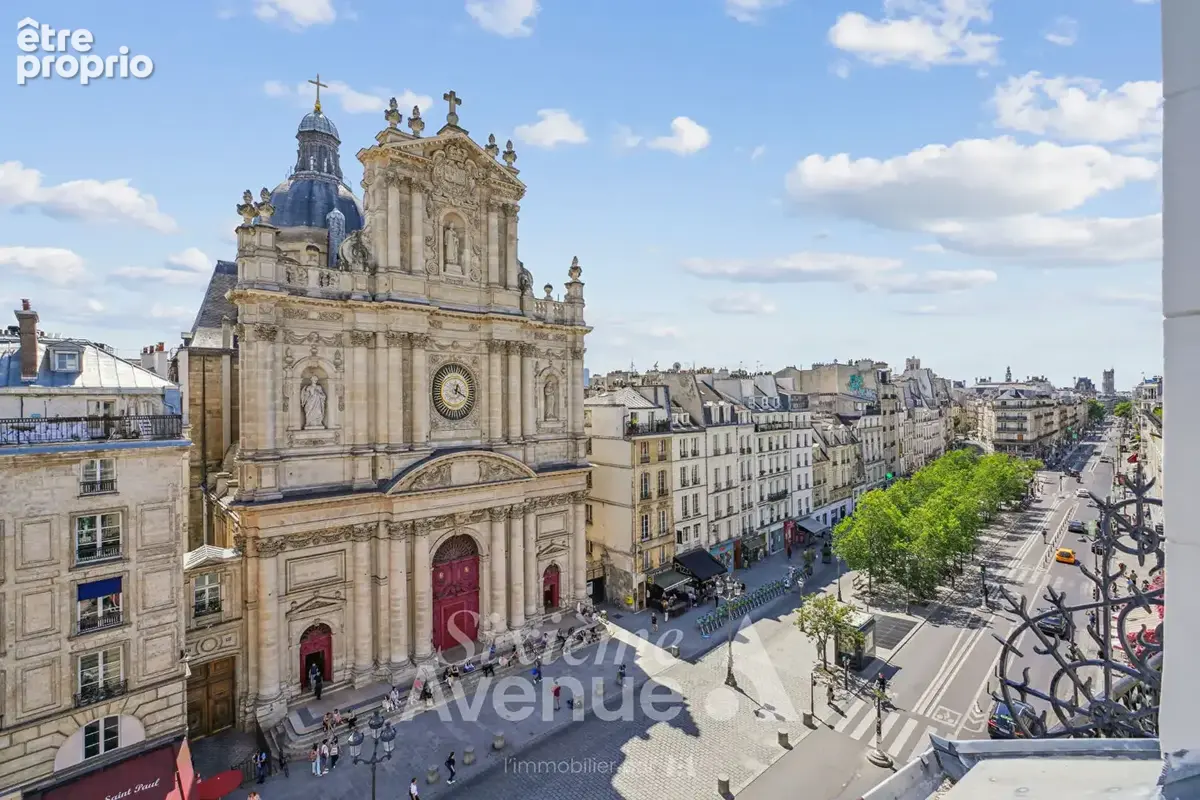 Rue saint-antoine - dernier etage - vues - 35.16 m² loi carrez - 44.98 m² au sol - photo 2