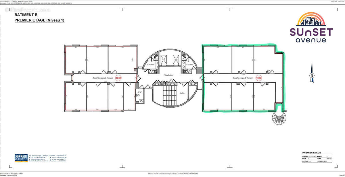 Plan Etage 1 - Commerce à NOISY-LE-GRAND