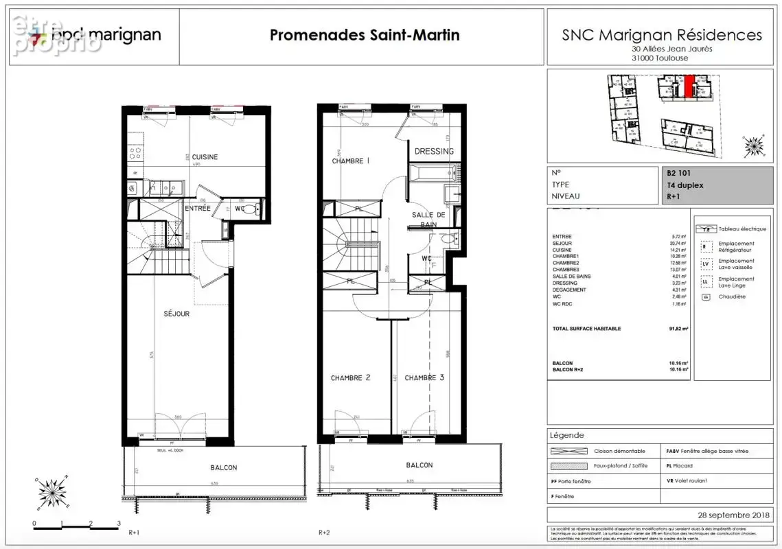 Appt t4 st martin du touch - photo 11