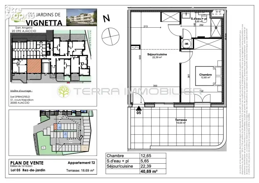 Ajaccio t2  avec terrasse 22m2 - photo 8