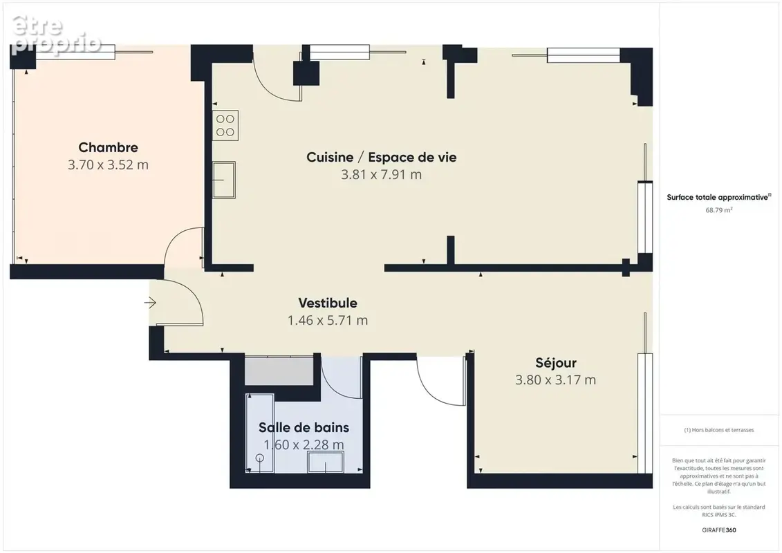 À vendre : appartement 3 pièces avec grande terrasse et piscine - photo 17