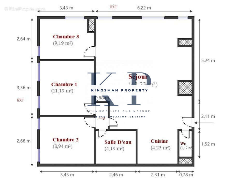 Appartement à PARIS-19E