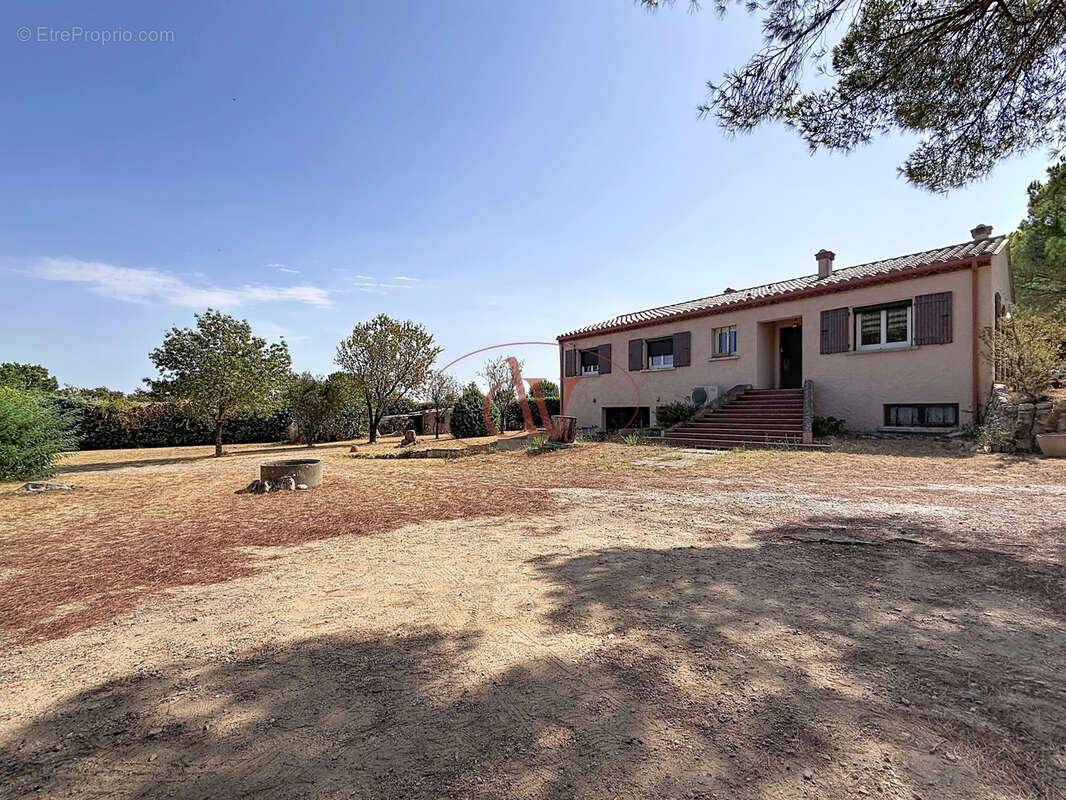 Maison plain pied 4 faces 100m2 - parcelle 3106m2 encore constructible - ( villelongue-dels-monts ) - photo 3