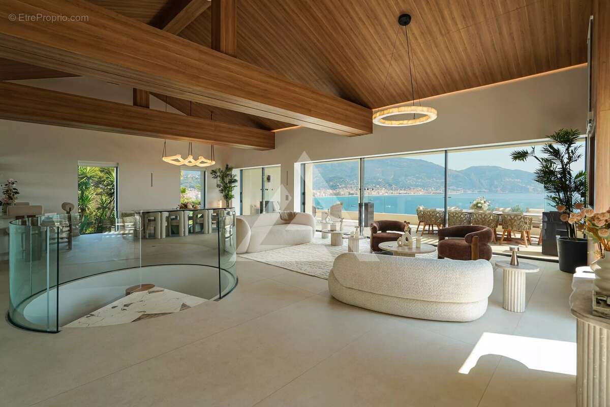 Cap martin - villa de prestige en deuxième ligne de mer, vue panoramique - 5 chambres - photo 5